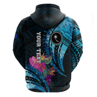 Personalised FSM Chuuk State Hoodie Tropical Flowers Tribal Pattern LT05 - Polynesian Pride