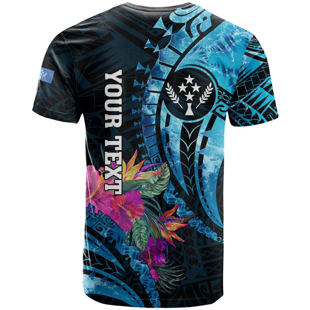 Personalised FSM Kosrae State T Shirt Tropical Flowers Tribal Pattern LT05 - Polynesian Pride