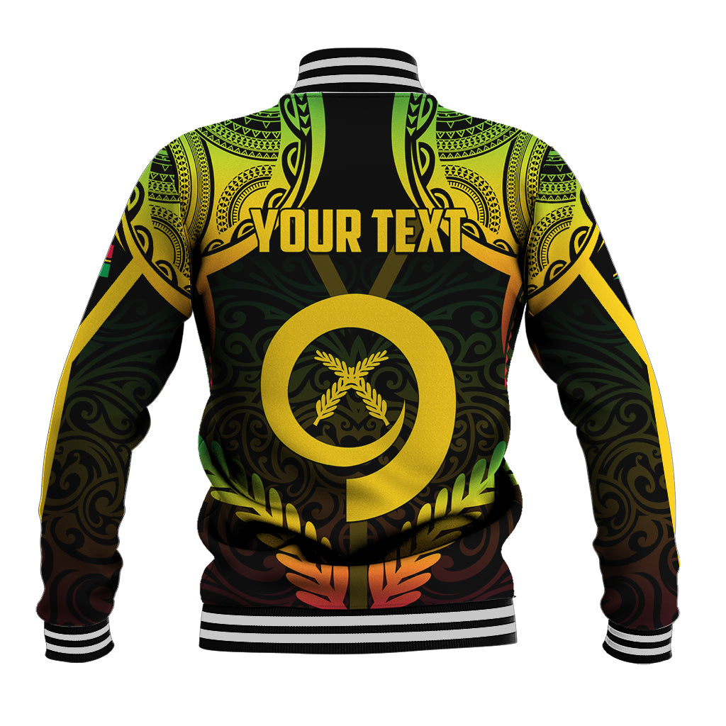 Personalised Vanuatu Father Lini Day Baseball Jacket Polynesian Tribal Pattern LT05 - Polynesian Pride