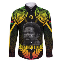 Personalised Vanuatu Father Lini Day Family Matching Puletasi and Hawaiian Shirt Polynesian Tribal Pattern LT05 Dad's Shirt - Long Sleeve Black - Polynesian Pride