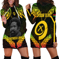 Personalised Vanuatu Father Lini Day Hoodie Dress Polynesian Tribal Pattern LT05 - Polynesian Pride