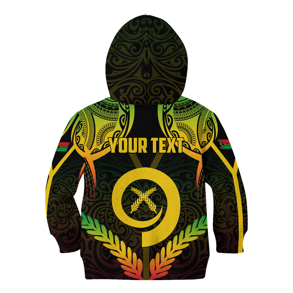 Personalised Vanuatu Father Lini Day Kid Hoodie Polynesian Tribal Pattern LT05 - Polynesian Pride