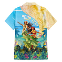 Personalised Hawaii Honolulu Festival Family Matching Long Sleeve Bodycon Dress and Hawaiian Shirt Hula Girls Tropical Vibe LT05 - Polynesian Pride