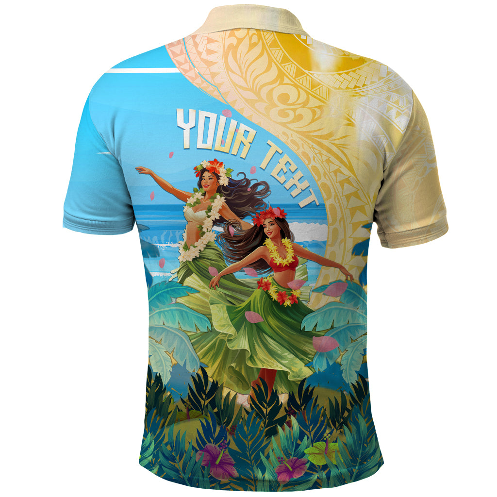 Personalised Hawaii Honolulu Festival Polo Shirt Hula Girls Tropical Vibe LT05 - Polynesian Pride
