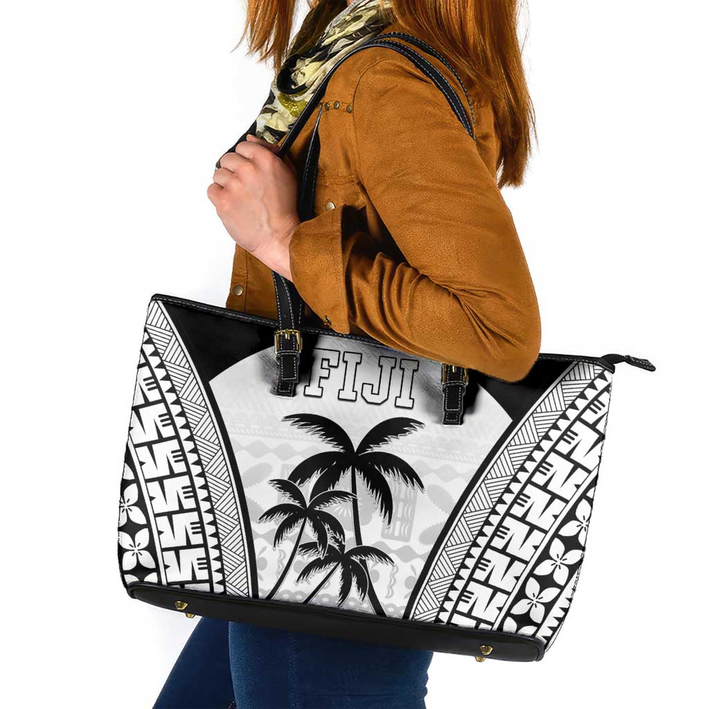 Fiji Tapa Football Leather Tote Bag Sporty Style