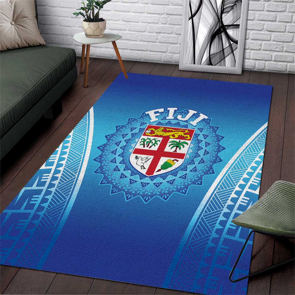 Fiji Football Area Rug Fijian Tapa Pattern
