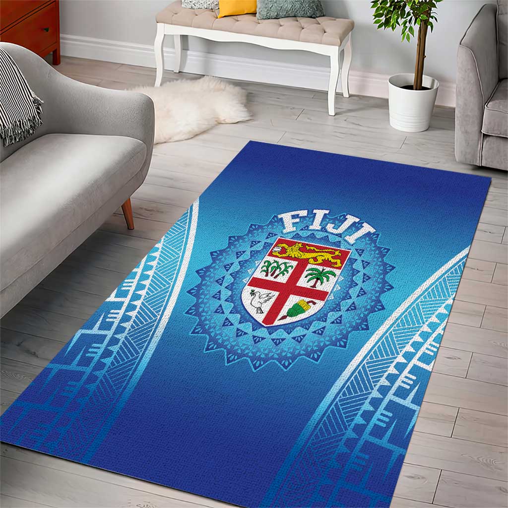 Fiji Football Area Rug Fijian Tapa Pattern