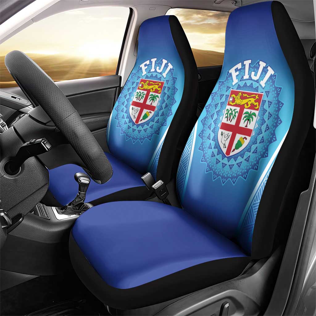Fiji Football Car Seat Cover Fijian Tapa Pattern