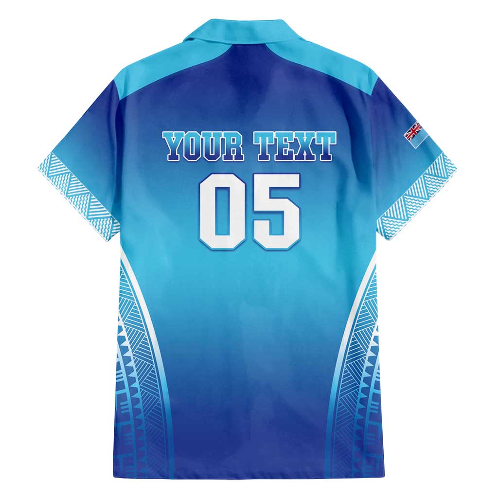 Custom Fiji Football Family Matching Off Shoulder Maxi Dress and Hawaiian Shirt Fijian Tapa Pattern