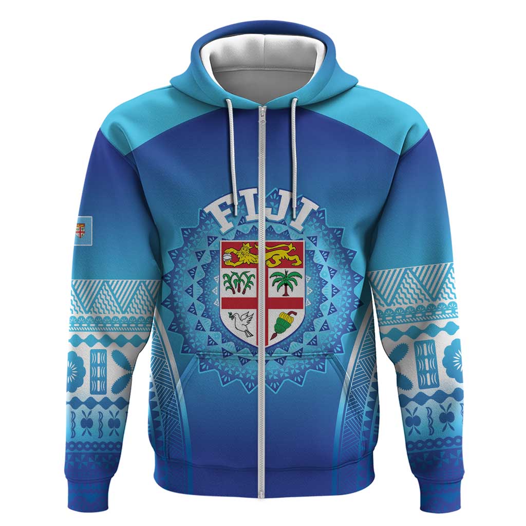 Custom Fiji Football Hoodie Fijian Tapa Pattern