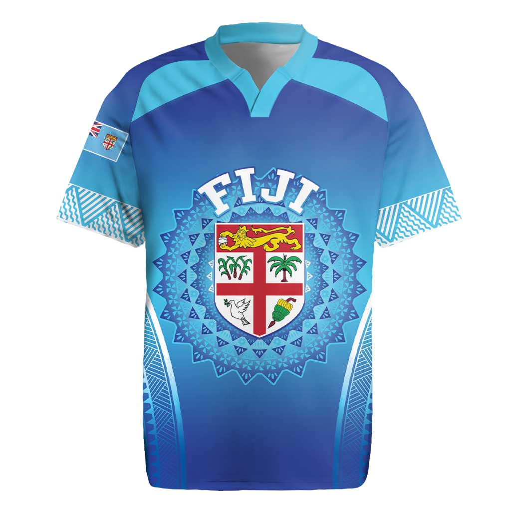 Custom Fiji Football Rugby Jersey Fijian Tapa Pattern
