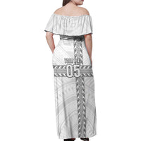 Custom New Caledonia Football Family Matching Off Shoulder Maxi Dress and Hawaiian Shirt Go The Kagus