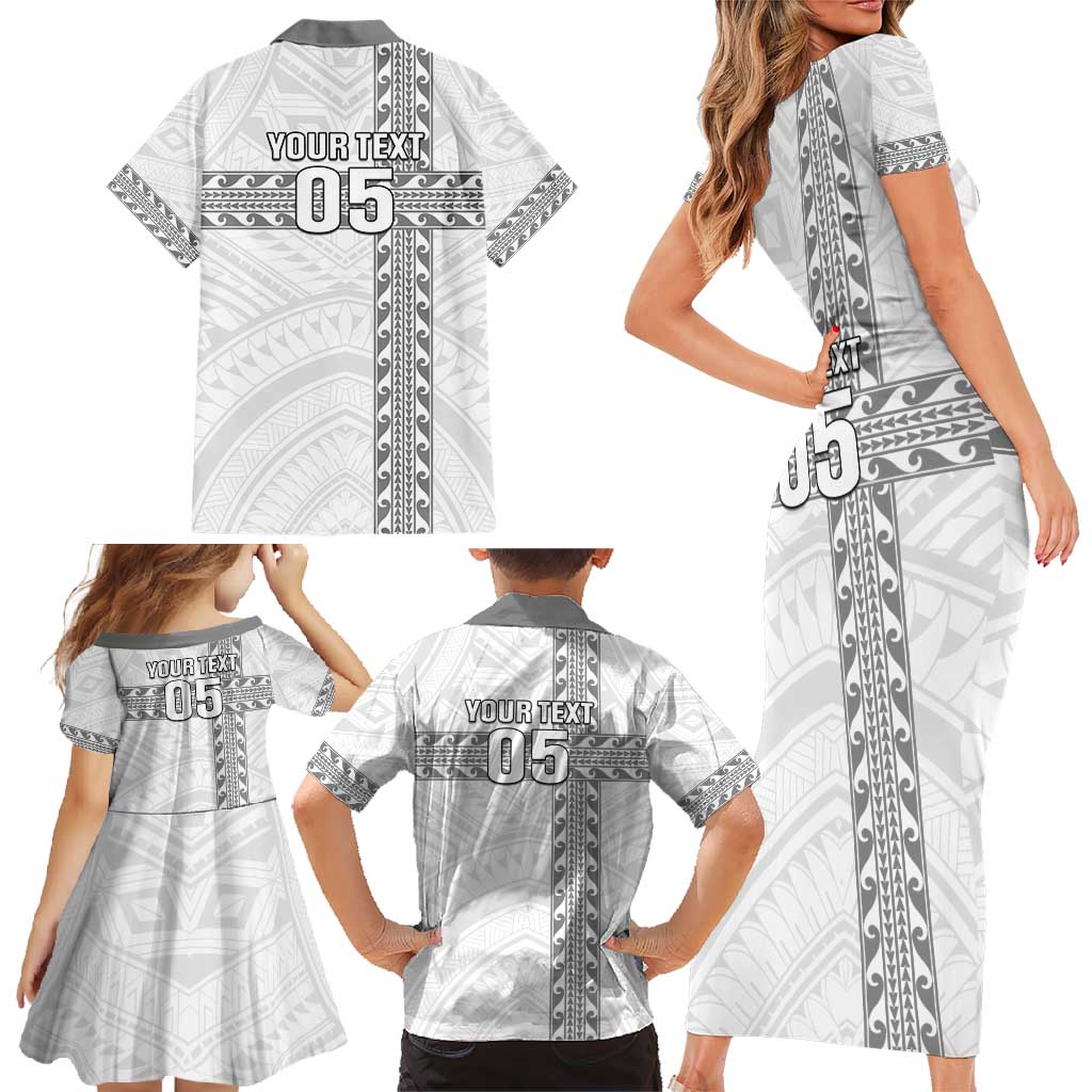 Custom New Caledonia Football Family Matching Short Sleeve Bodycon Dress and Hawaiian Shirt Go The Kagus