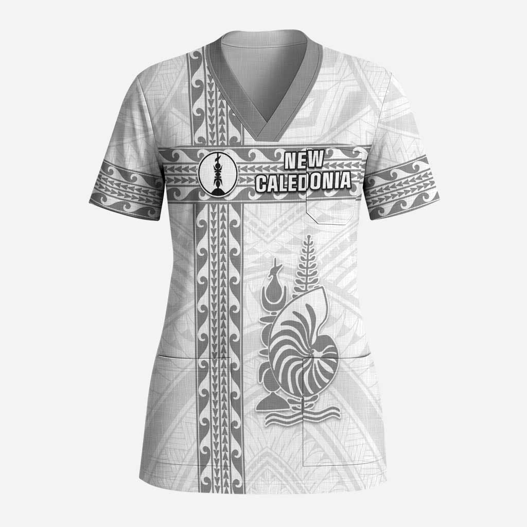 Custom New Caledonia Football Scrub Top Go The Kagus - Polynesian Pride