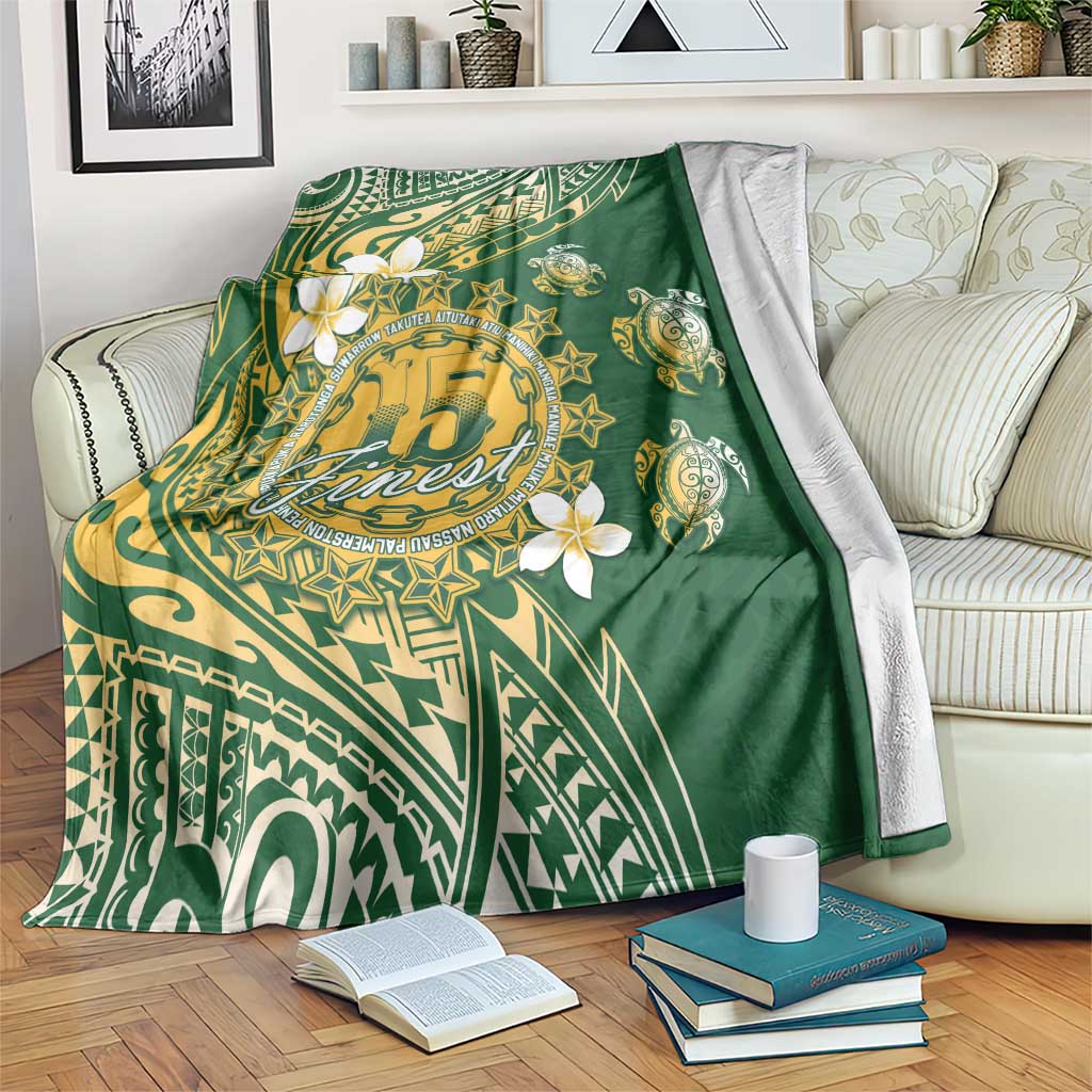 Cook Islands 15 Finest Blanket Plumeria Polynesian Turtle