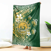 Cook Islands 15 Finest Blanket Plumeria Polynesian Turtle