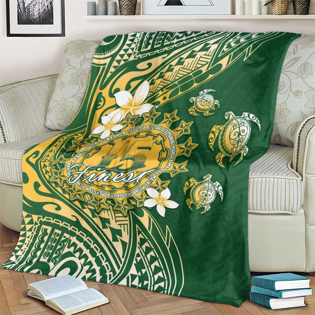 Cook Islands 15 Finest Blanket Plumeria Polynesian Turtle