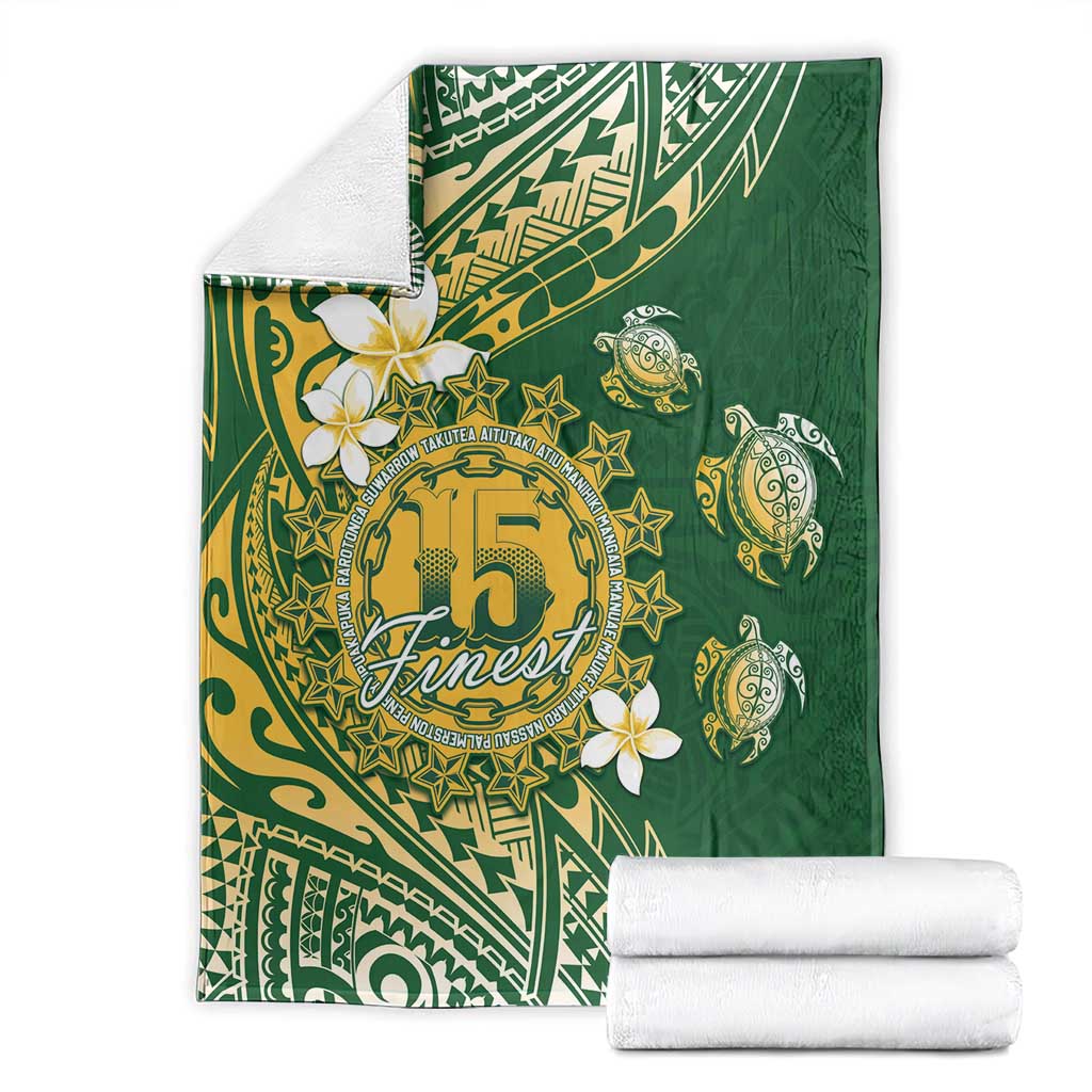 Cook Islands 15 Finest Blanket Plumeria Polynesian Turtle