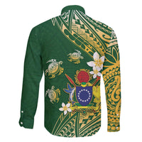 Cook Islands 15 Finest Family Matching Off The Shoulder Long Sleeve Dress and Hawaiian Shirt Plumeria Polynesian Turtle