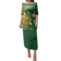 Cook Islands 15 Finest Family Matching Puletasi and Hawaiian Shirt Plumeria Polynesian Turtle