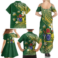 Cook Islands 15 Finest Family Matching Summer Maxi Dress and Hawaiian Shirt Plumeria Polynesian Turtle