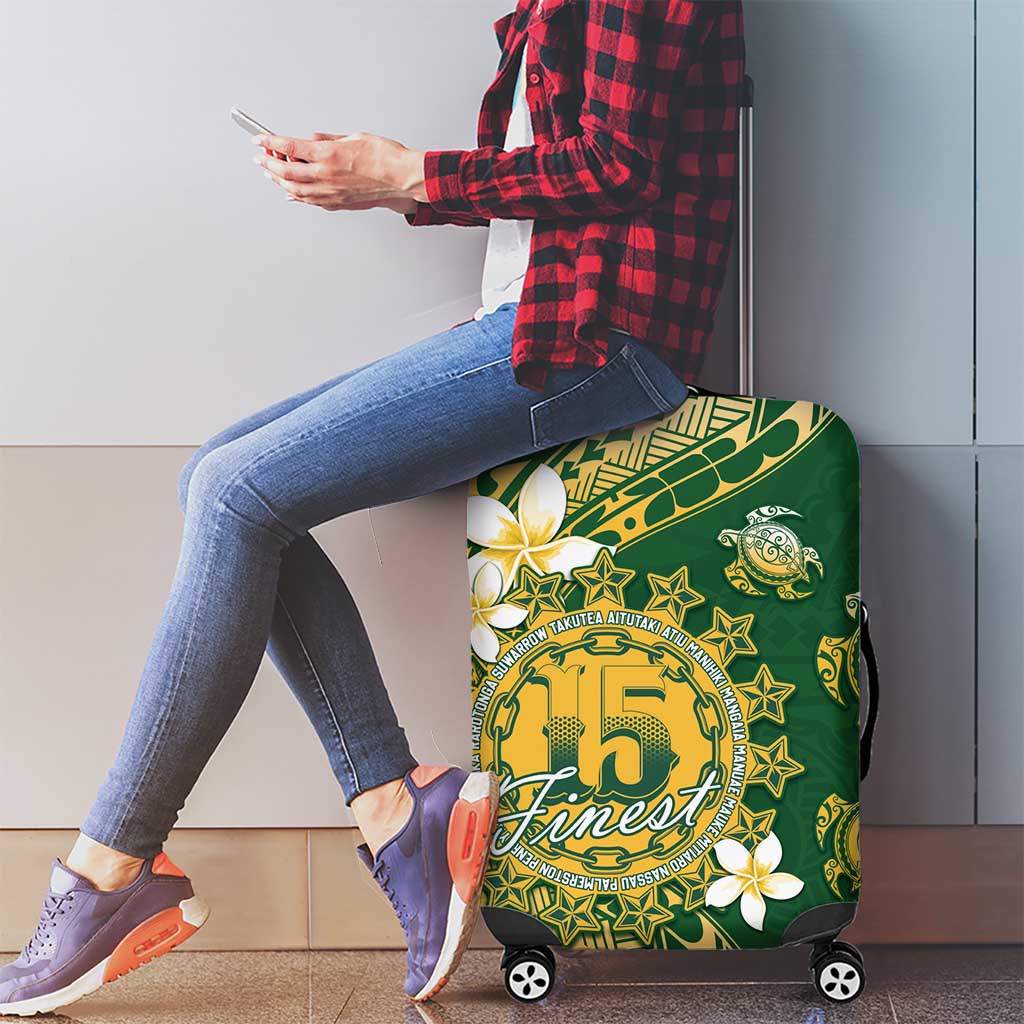 Cook Islands 15 Finest Luggage Cover Plumeria Polynesian Turtle