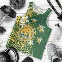 Cook Islands 15 Finest Men Tank Top Plumeria Polynesian Turtle