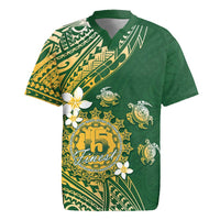 Cook Islands 15 Finest Rugby Jersey Plumeria Polynesian Turtle