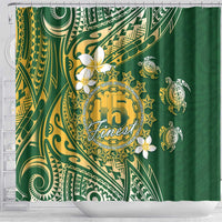 Cook Islands 15 Finest Shower Curtain Plumeria Polynesian Turtle