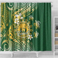 Cook Islands 15 Finest Shower Curtain Plumeria Polynesian Turtle
