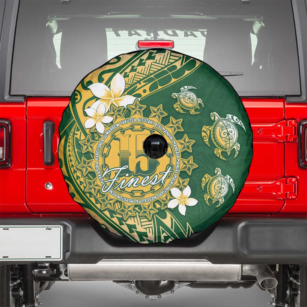 Cook Islands 15 Finest Spare Tire Cover Plumeria Polynesian Turtle