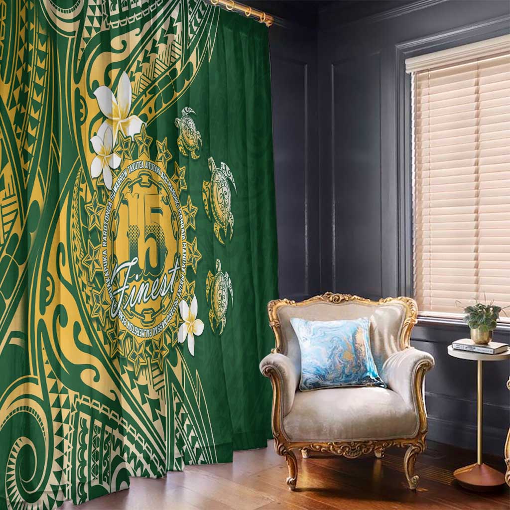 Cook Islands 15 Finest Window Curtain Plumeria Polynesian Turtle