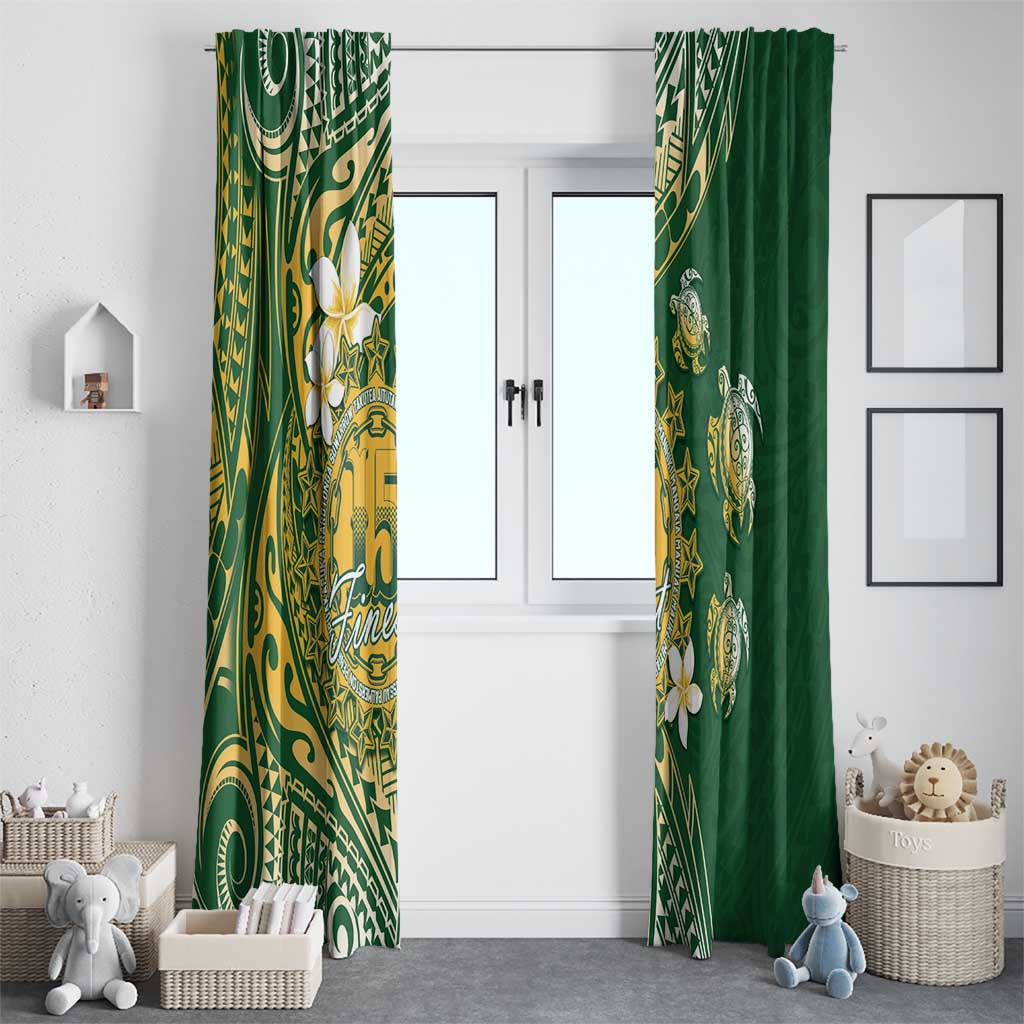Cook Islands 15 Finest Window Curtain Plumeria Polynesian Turtle