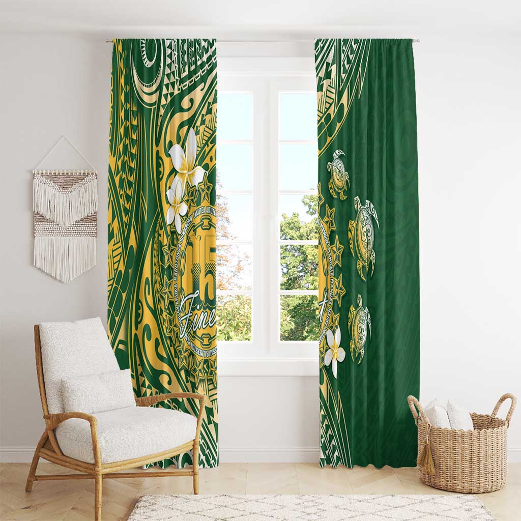 Cook Islands 15 Finest Window Curtain Plumeria Polynesian Turtle