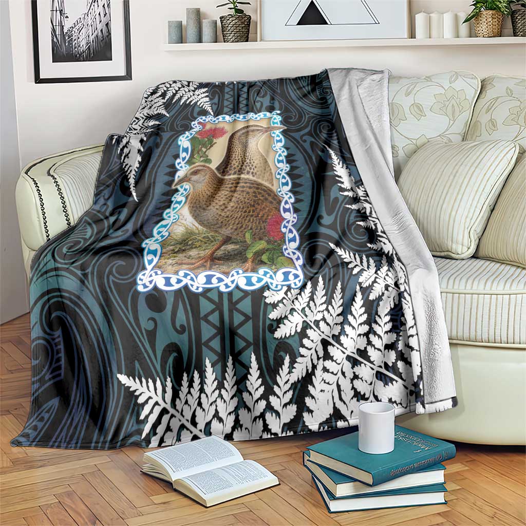 New Zealand Weka Blanket Maori Hen Koru Pattern - Polynesian Pride