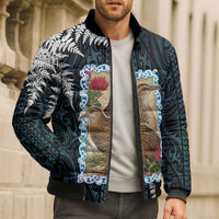 New Zealand Weka Bomber Puffer Jacket Maori Hen Koru Pattern LT05 - Polynesian Pride