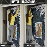 New Zealand Weka Door Cover Maori Hen Koru Pattern - Polynesian Pride