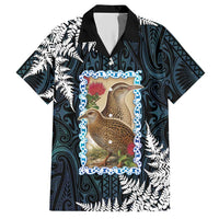 New Zealand Weka Hawaiian Shirt Maori Hen Koru Pattern LT05 Black - Polynesian Pride