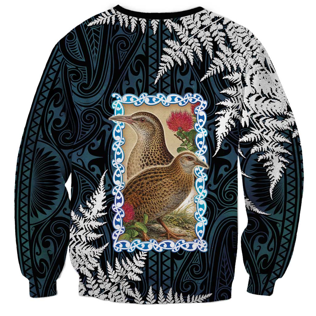 New Zealand Weka Sweatshirt Maori Hen Koru Pattern - Polynesian Pride