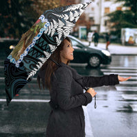 New Zealand Weka Umbrella Maori Hen Koru Pattern - Polynesian Pride