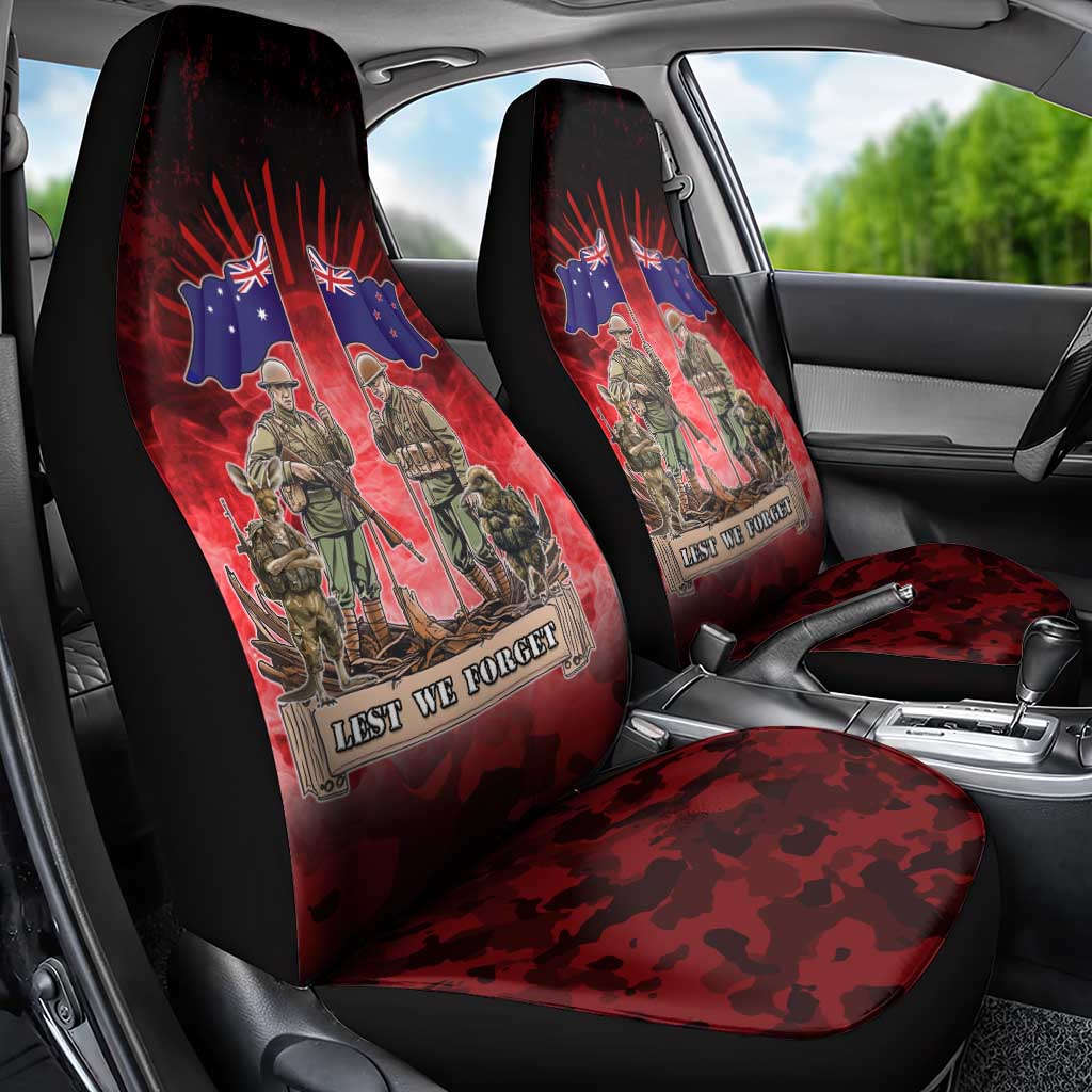 Australia And New Zealand ANZAC Day Car Seat Cover Soldiers Lest We Forget