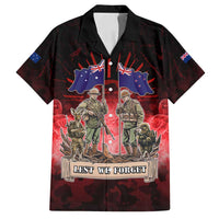 Australia And New Zealand ANZAC Day Family Matching Off Shoulder Short Dress and Hawaiian Shirt Soldiers Lest We Forget