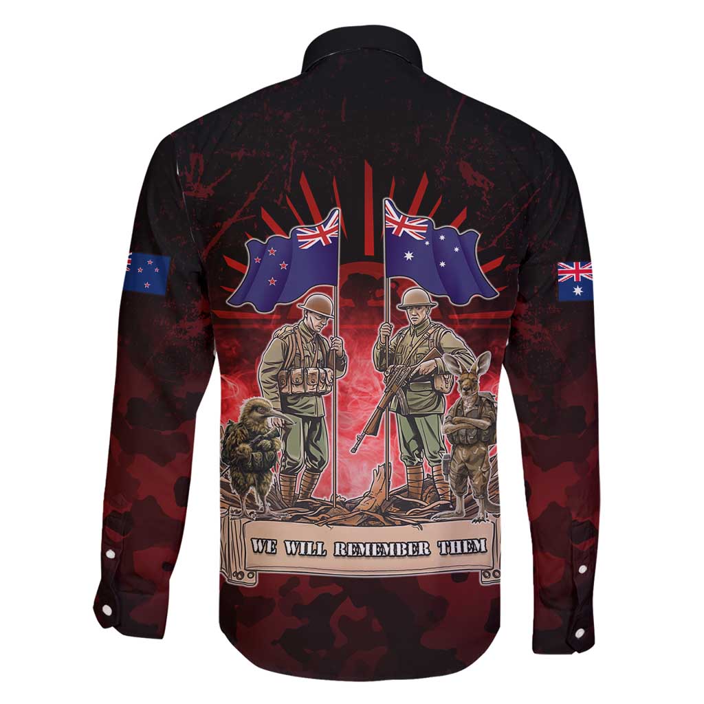 Australia And New Zealand ANZAC Day Family Matching Tank Maxi Dress and Hawaiian Shirt Soldiers Lest We Forget