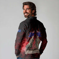 Australia And New Zealand ANZAC Day Long Sleeve Polo Shirt Soldiers Lest We Forget LT05 - Polynesian Pride