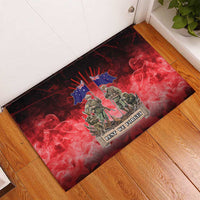 Australia And New Zealand ANZAC Day Rubber Doormat Soldiers Lest We Forget LT05 - Polynesian Pride