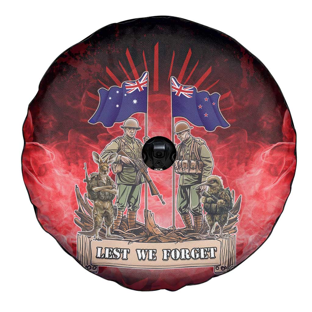 Australia And New Zealand ANZAC Day Spare Tire Cover Soldiers Lest We Forget