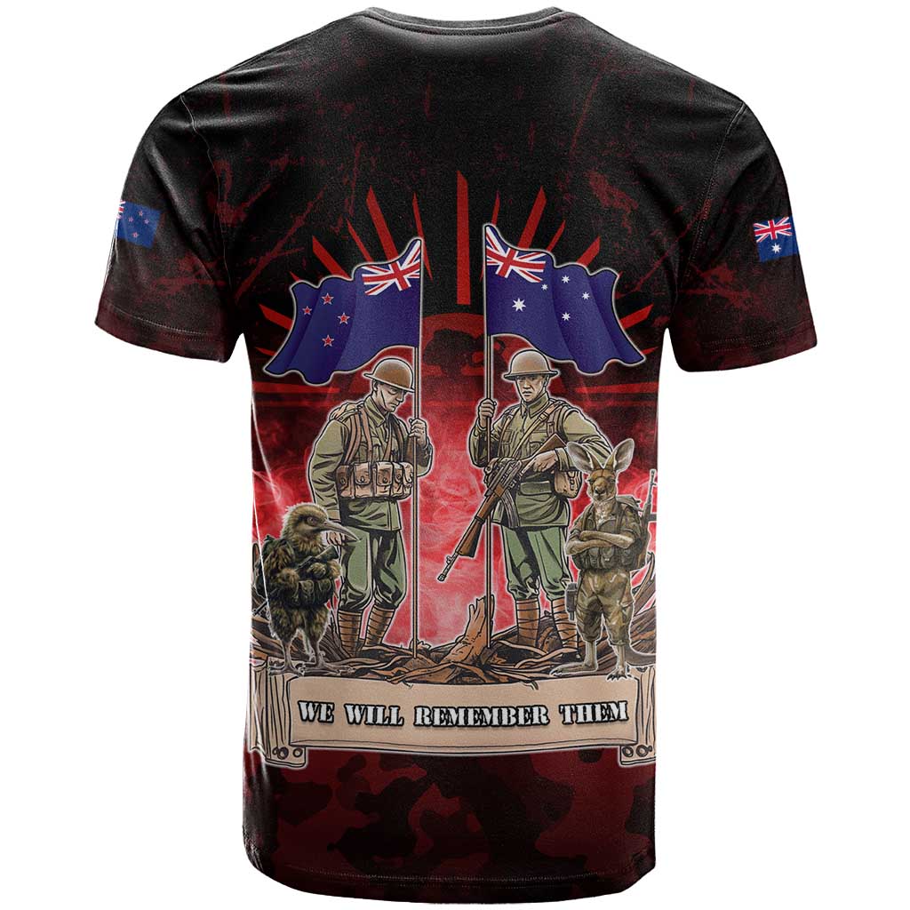 Australia And New Zealand ANZAC Day T Shirt Soldiers Lest We Forget LT05