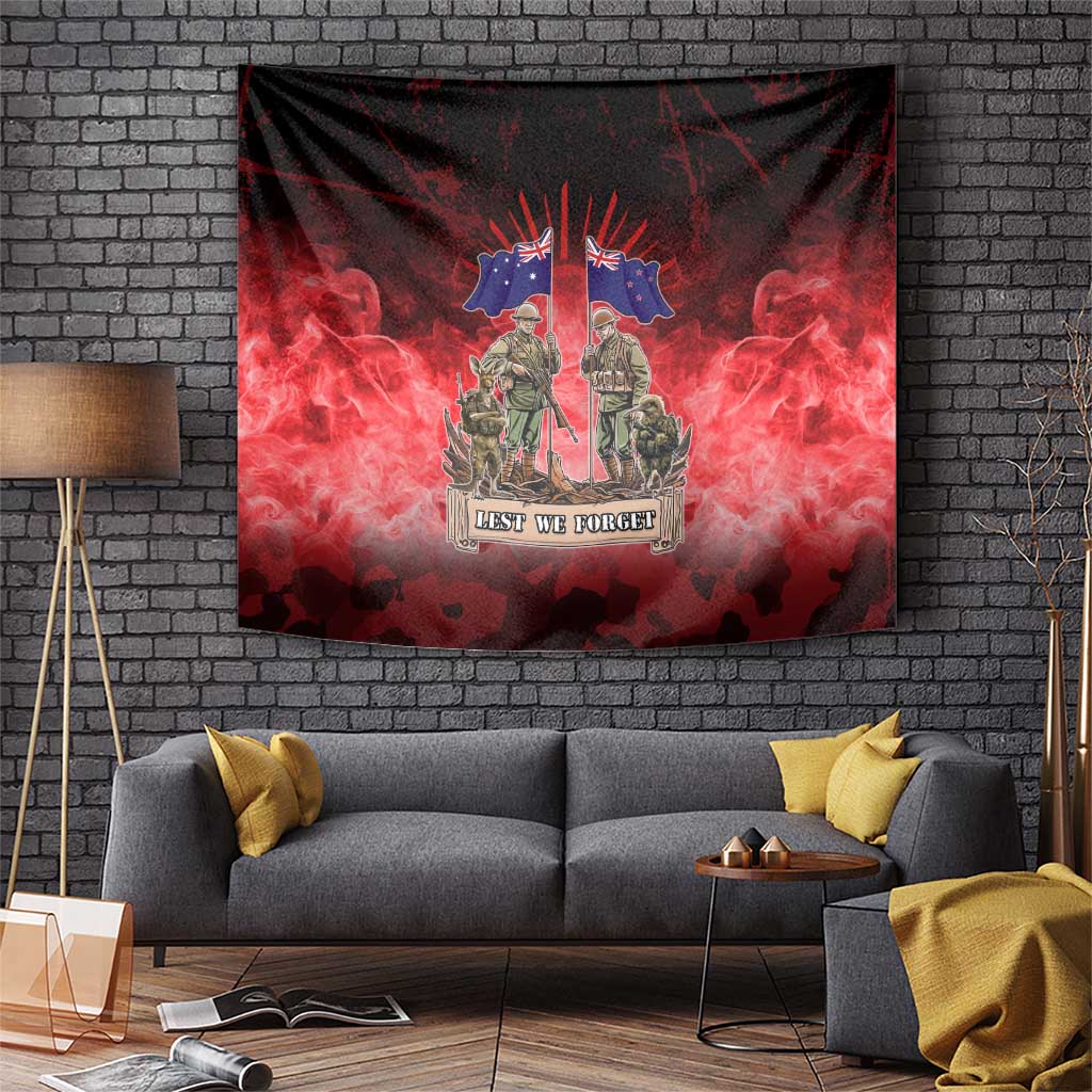 Australia And New Zealand ANZAC Day Tapestry Soldiers Lest We Forget