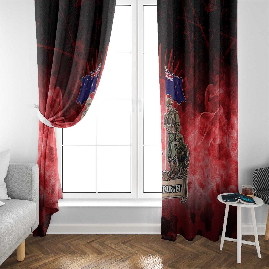 Australia And New Zealand ANZAC Day Window Curtain Soldiers Lest We Forget
