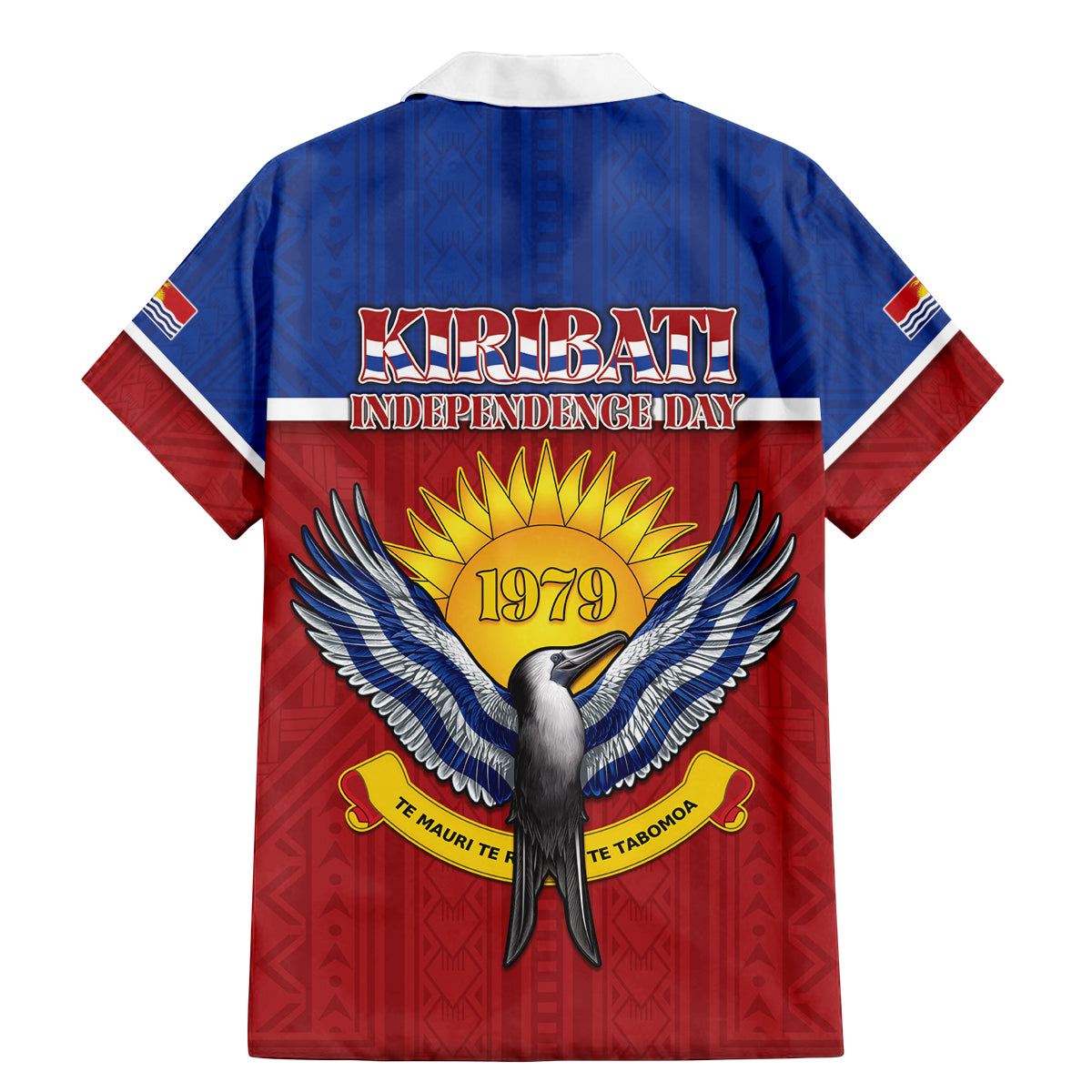 Kiribati 45th Independence Day Family Matching Mermaid Dress and Hawaiian Shirt Lesser Frigatebird Tribal Pattern